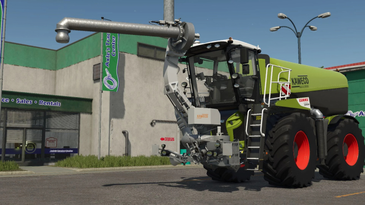 fs25-mods,  FS25 mod Claas Xerion Saddle Trac v1.0.0.0 at a farm equipment store.