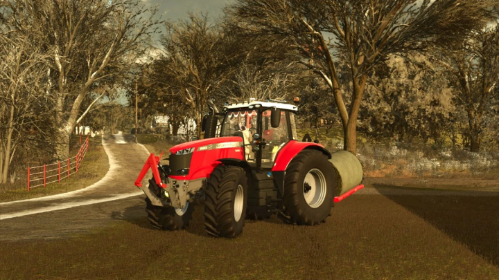 fs25-mods, Massey Ferguson 7720S tractor mod in FS25, driving through a rural landscape.