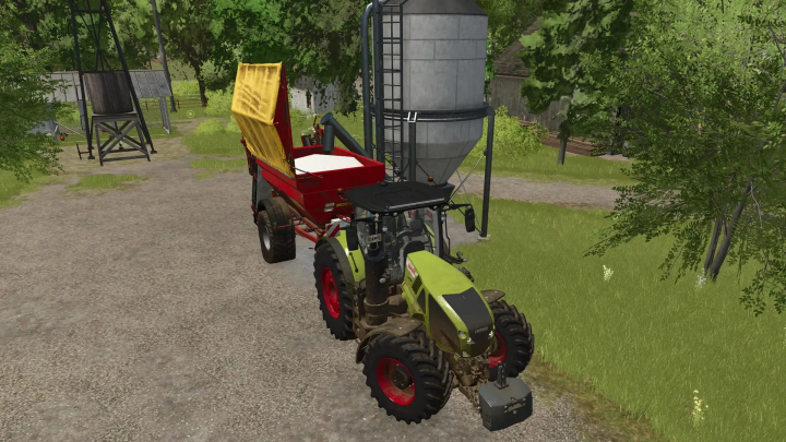 fs25-mods,  FS25 mods: Multi Sales Station with tractor and trailer unloading grain.