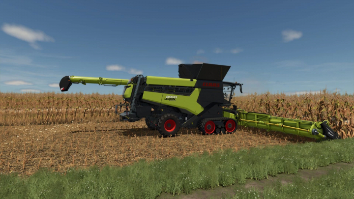 fs25-mods,  Claas combine harvester in a field, featured in NorthStar 1830 Claas Edition mod for FS25.