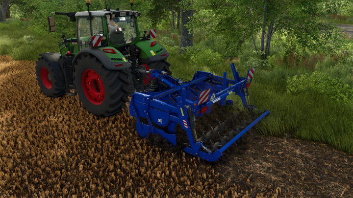 fs25-mods,  FS25 mod Rolmako U624 v1.0.0.0 being used with a green tractor in a field.