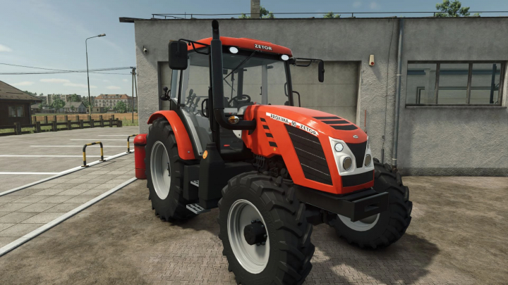 fs25-mods,  Zetor Proxima 2016 v1.0.0.0 tractor mod for Farming Simulator 25 parked near a building.