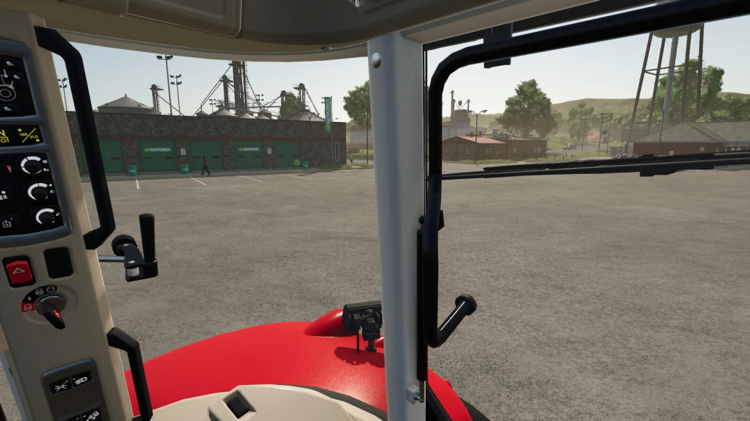 FS25 Camera Hotkeys mod v1.0.0.0 showing vehicle interior view in Farming Simulator 25.