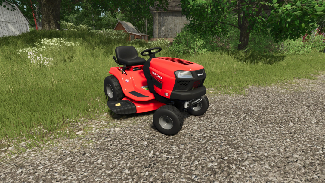 Craftsman T100 mod for FS25 on a grassy path in Farming Simulator 25.