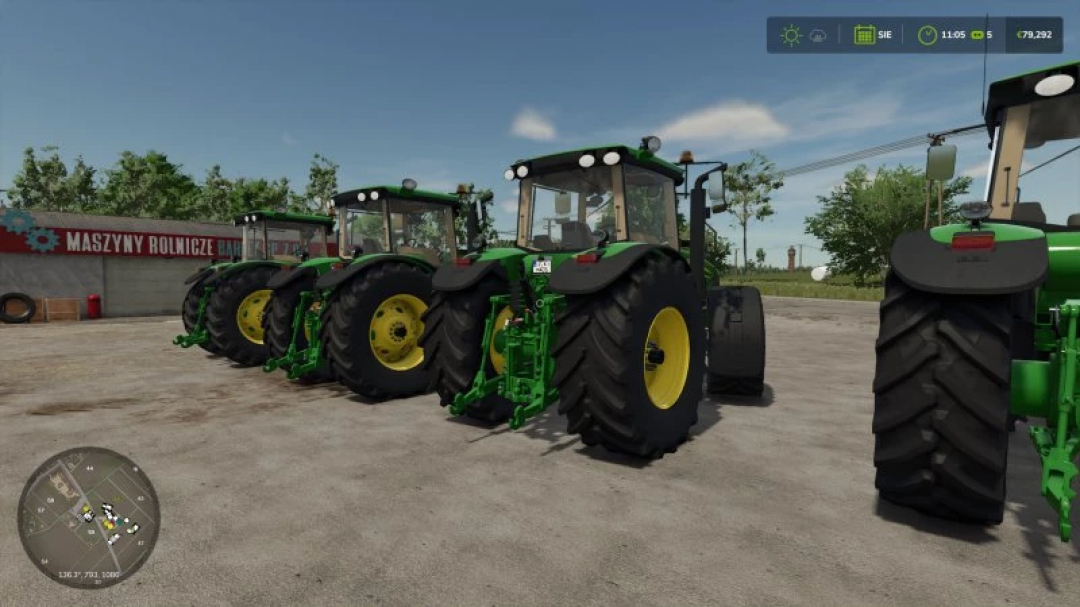 FS25 mods showcase John Deere 7x30 series tractors in Farming Simulator 25.