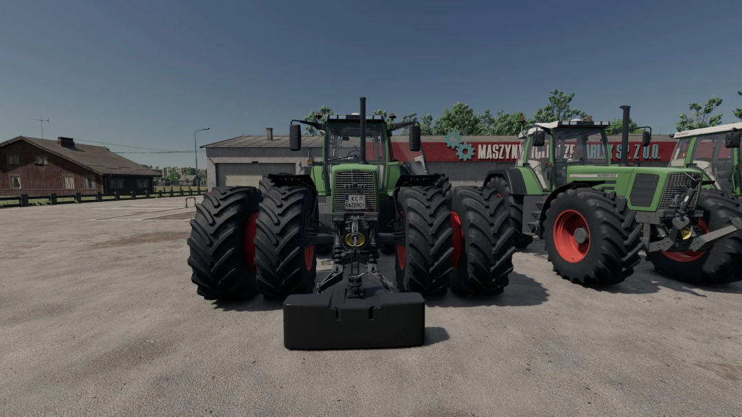 Fendt Favorit 800 LSE tractor mod in FS25, showcasing dual rear tires. Farming Simulator 25 mods enhance gameplay.