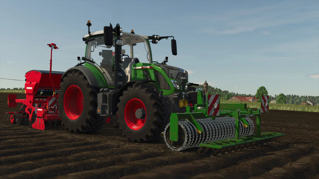 FS25 mod Kerner FP 300 v1.0.0.1 in action on a farm field.