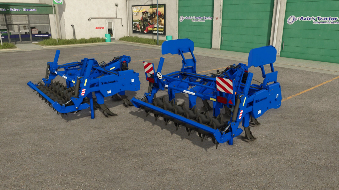 FS25 mod Rolmako U624 cultivator displayed at Axle's Tractor Center.