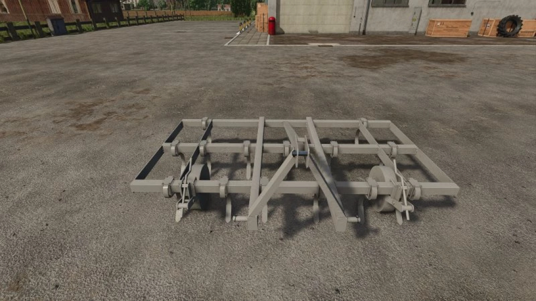 Small Cultivator 2.7m mod for FS25, displayed on concrete floor.