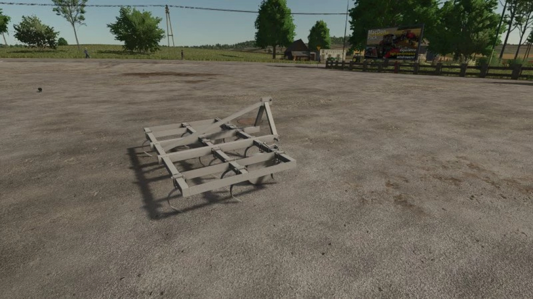 Small cultivator 2.7m for FS25 mods displayed in a farm setting.