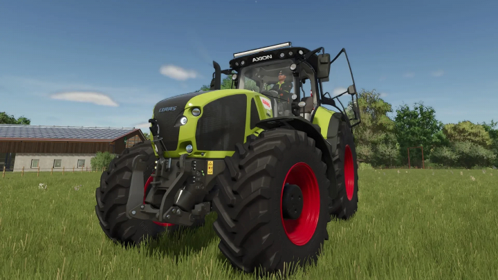 fs25-mods,  Claas Axion 900 Special tractor mod in FS25, showcasing detailed design in a field setting.