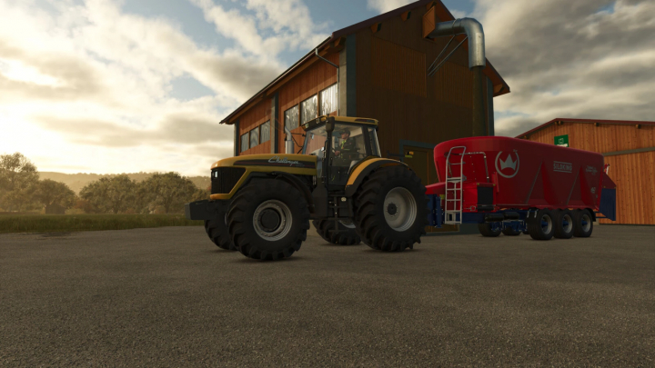 fs25-mods,  FS25 mod with tractor and hay storage building, showcasing Hay Storage And Ventilation v1.0.0.0.