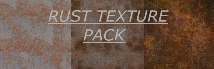 fs22-mods, Rust Texture Pack v1.0.0.0 for FS22 mods in Farming Simulator 22, featuring three rusty textures.