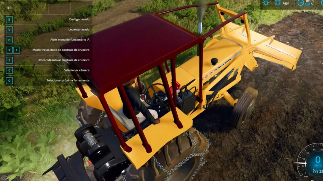 FS22 Lizard CBT 2105 mod showcasing tractor with canopy on a field