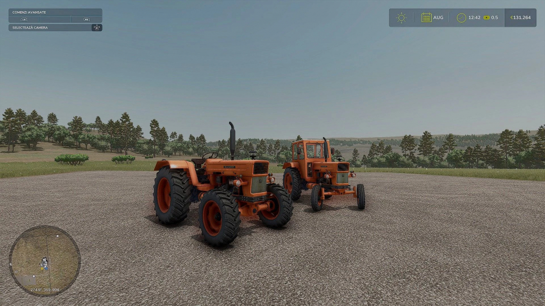 UTB Universal 650-651 tractors in FS25 mod, Farming Simulator 25 showing Romanian design.