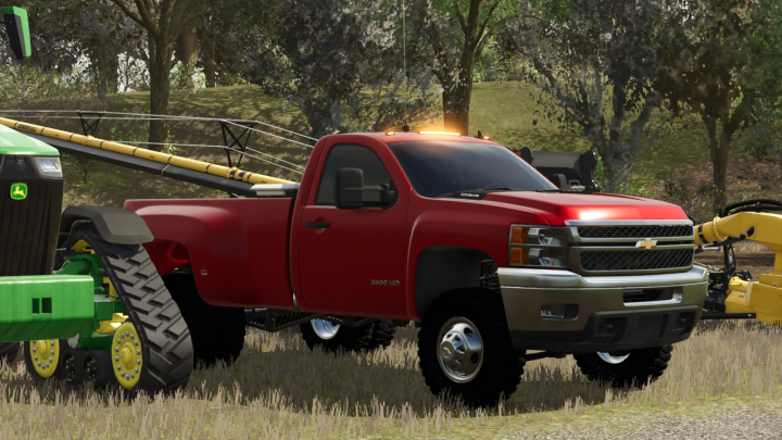 fs25-mods,  Farming Simulator 25 mod featuring the 2010 Silverado Bubba Truck v1.0.0.0 in a farm setting.