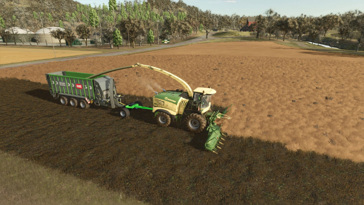 fs25-mods,  FS25 mod Snüfelstück v1.0.0.0 in action, showing a harvester on a field in Farming Simulator 25.