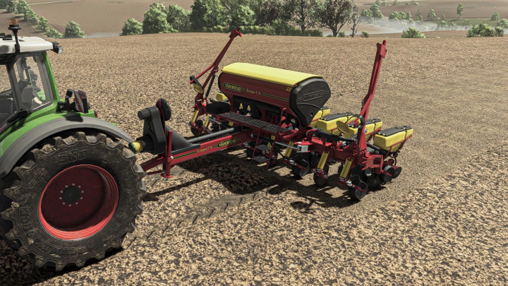 fs25-mods, FS25 mod Väderstad Tempo F8 Normal in a field, enhancing precision planting in Farming Simulator 25.