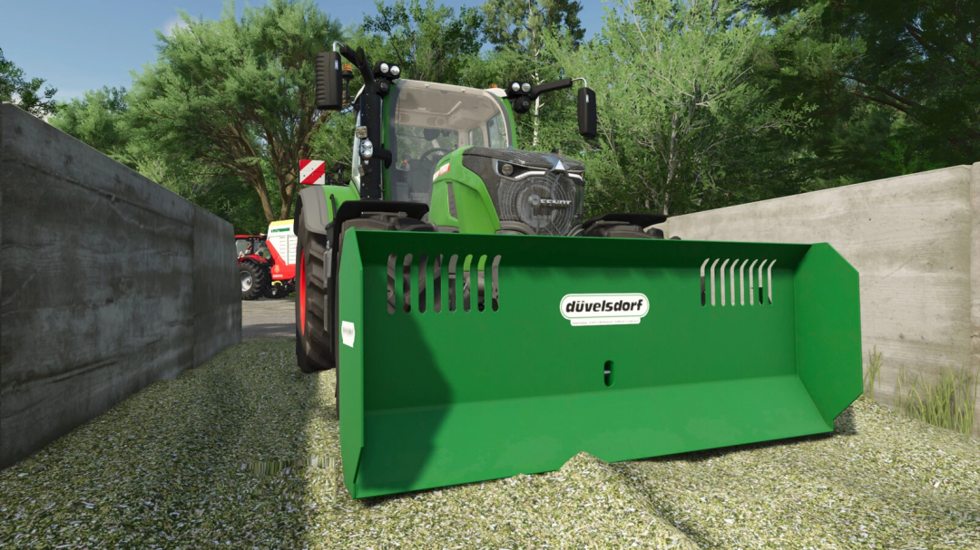 FS25 mod Düvelsdorf MSS3X00 v1.0.0.0 on a green tractor