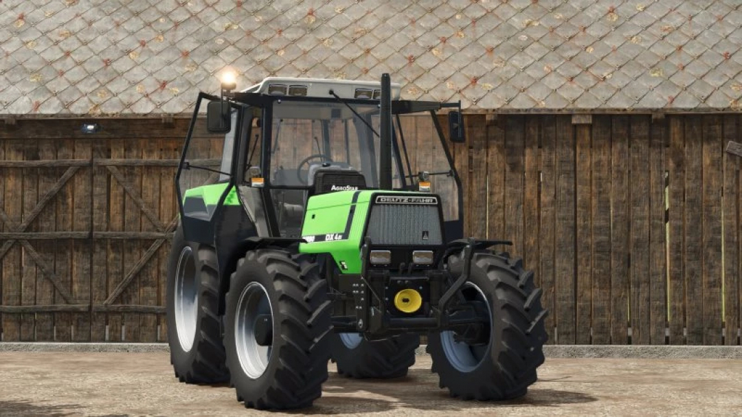 FS25 Deutz AgroStar 4.61-4.71 Series mod showcasing a green and black tractor in Farming Simulator 25.