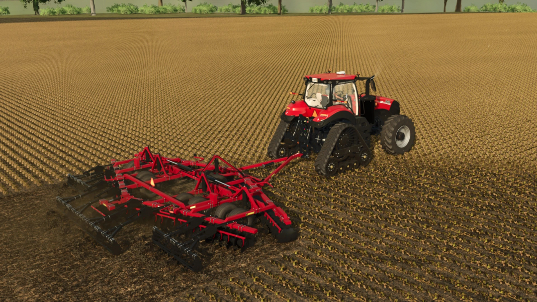 FS25 Summers Diamond Disc DT2510 mod in action on a field in Farming Simulator 25.