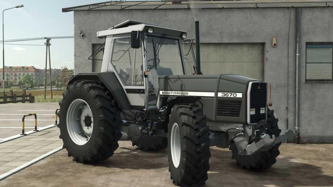 Massey Ferguson 3670 tractor mod for FS25, showcasing detailed exterior by Miziuu v1.0.0.0.