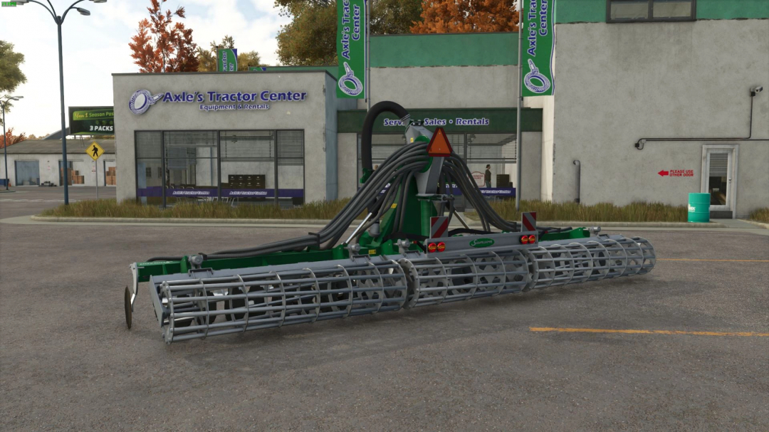 FS25 mod Samson CM 7.5 Disc in front of Axle's Tractor Center in Farming Simulator 25.