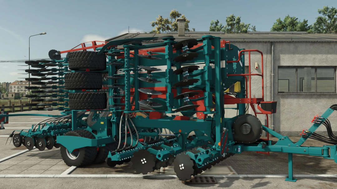 Sulky PVL mod machinery for Farming Simulator 25, showcasing detailed agricultural equipment.