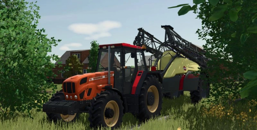 FS25 mods: URSUS PACK 1234-1734 v2.0.0.0 featuring a tractor with equipment in a rural setting.