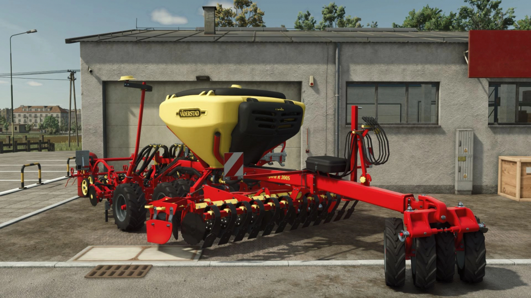 Väderstad Spirit R 300S mod in FS25, showcasing detailed design. Ideal for enhancing Farming Simulator 25 gameplay.