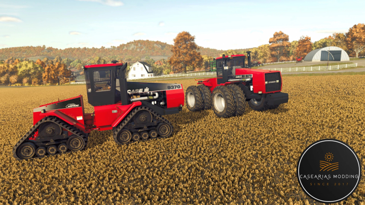 fs25-mods,  Case IH QT and Steiger tractors in a field, FS25 mods by Casearias Modding.