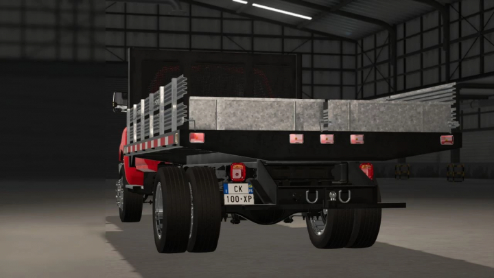 fs25-mods,  FS25 mod Italian License Plates v1.0.0.1 on a truck in a garage.