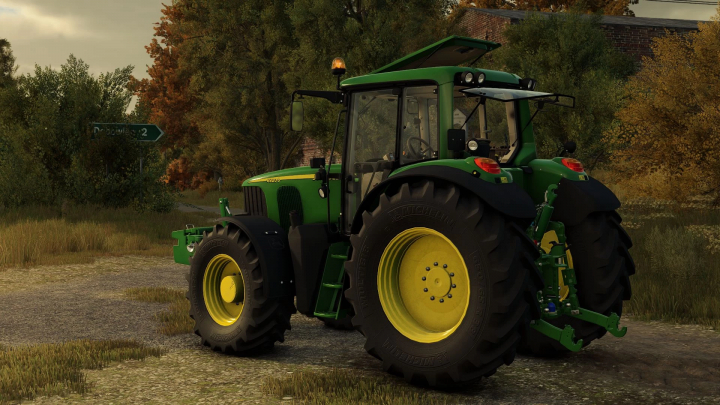 fs25-mods,  John Deere 6x20 Series tractor in FS25 mod, featuring realistic details. Farming Simulator 25 mods landscape background.