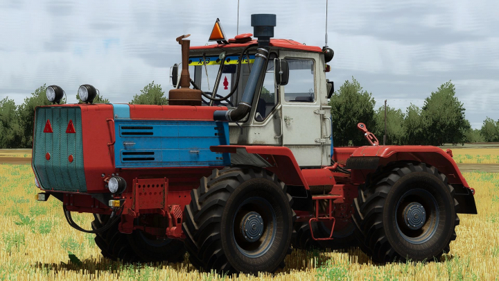 fs22-mods,  FS22 KhTZ-150K-D260 tractor mod shown in a wheat field for Farming Simulator 22.