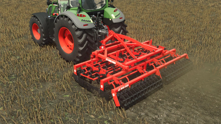 fs25-mods,  FS25 mod Metal-Fach U457 in use, showcasing a tractor plowing a field. Farming Simulator 25 mods at work.