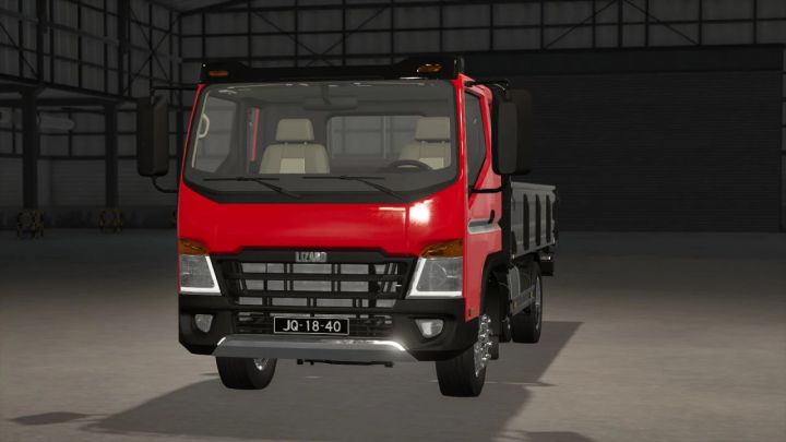 fs25-mods,  FS25 mod Netherlands License Plates v1.0.0.1 showing a red truck with Dutch plates in a garage.