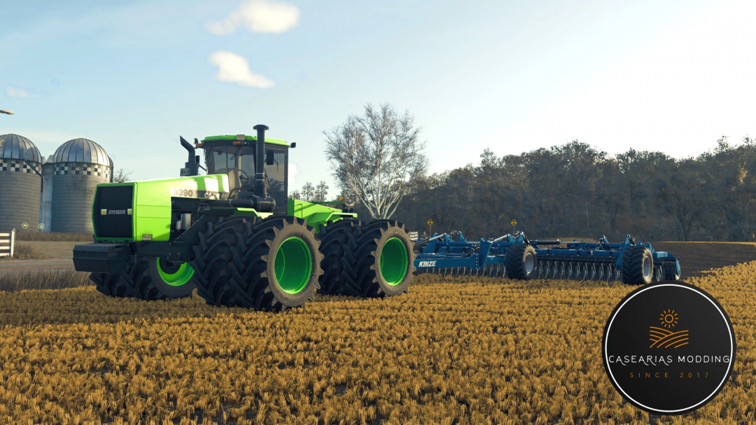 FS25 mod Case IH QT/Steiger tractor in a field, Farming Simulator 25.