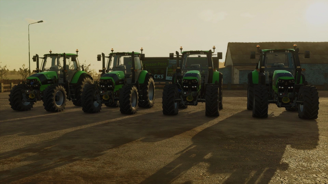 Deutz Fahr 6.4p Series tractors lineup in Farming Simulator 25 mods.