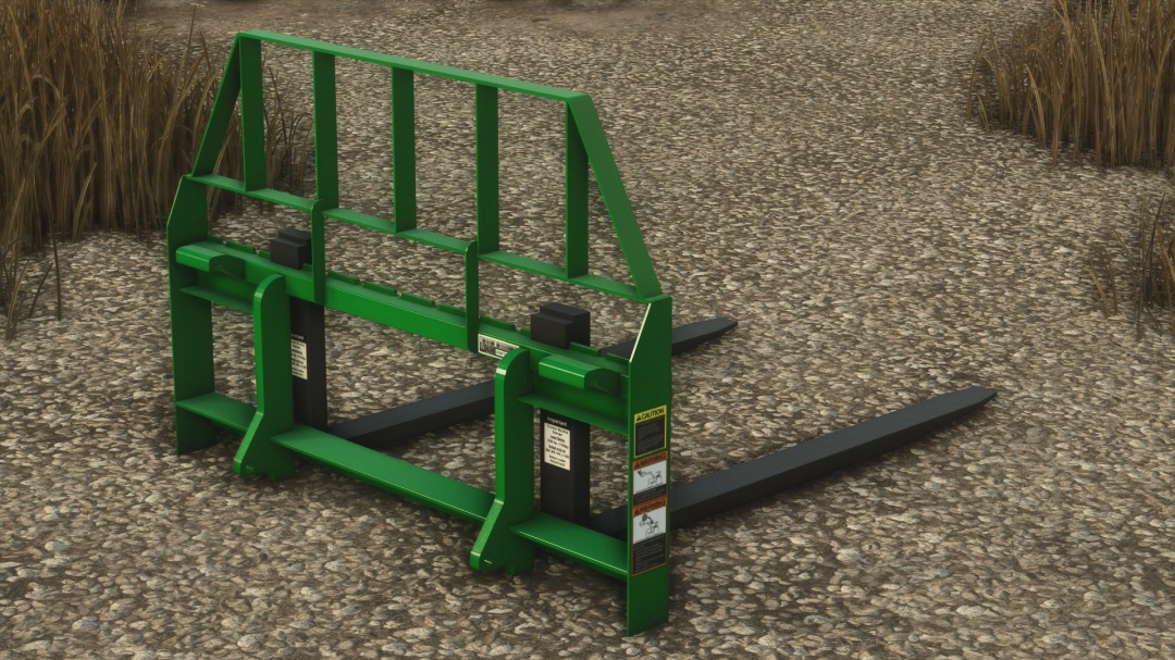 FS25 Frontier AP12F forklift attachment mod, enhancing gameplay in Farming Simulator 25.