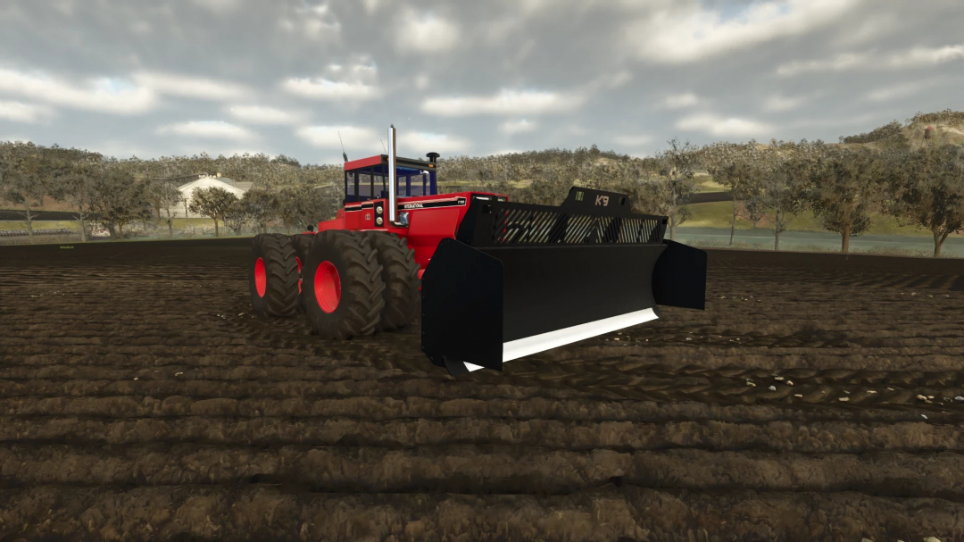 Red International 7788 mod on a farm in FS25.