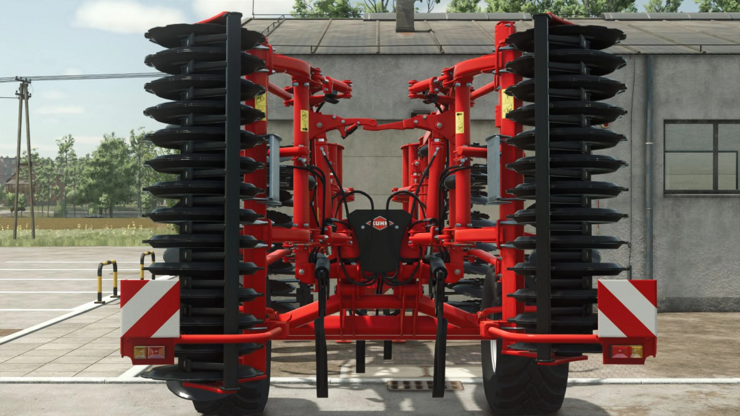 FS25 mod image showing Kuhn Performer 4000, a red agricultural implement for Farming Simulator 25.