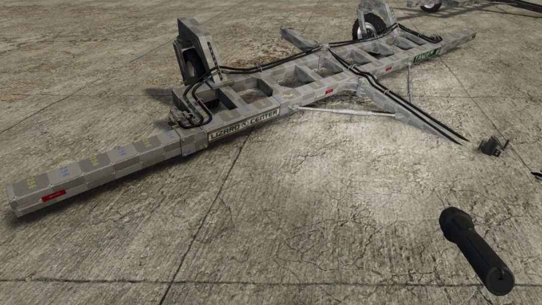 Lizard Tandem Series v1.0.0.0 mod for FS25, showing a metal frame structure on a concrete surface.