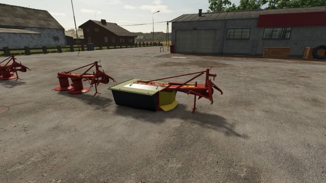 Mesko Z-133 mod in Farming Simulator 25, showcasing agricultural equipment on a farmyard.