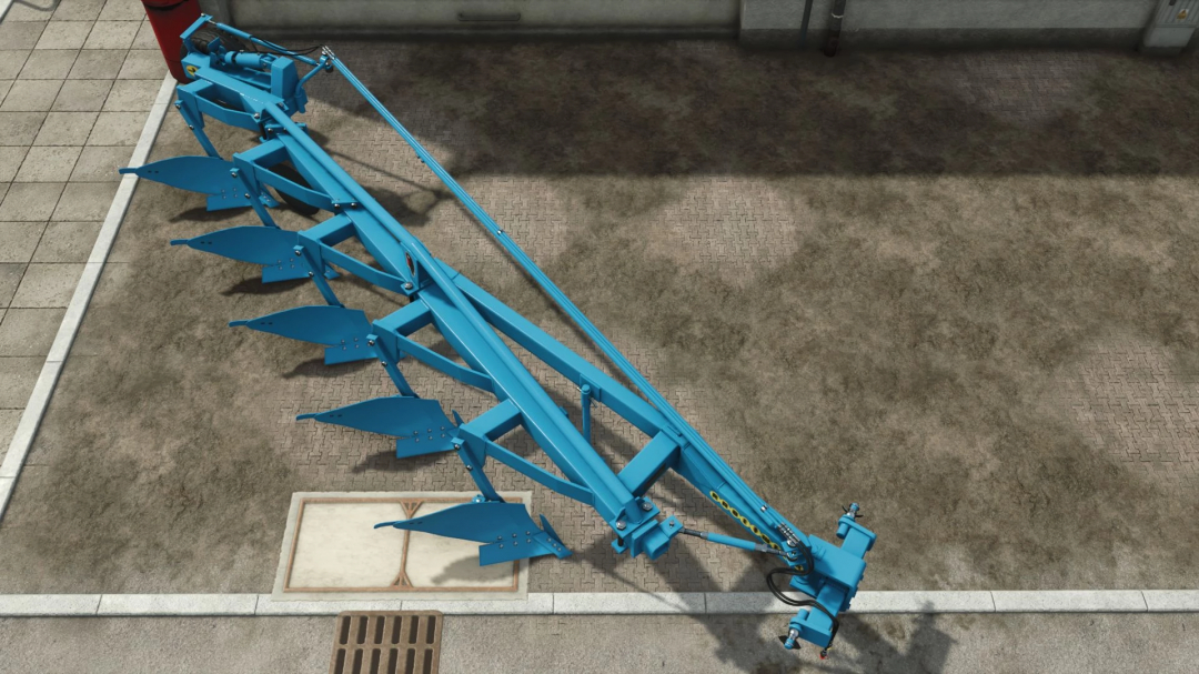 Rabe Condor C85-40 mod for FS25, featuring a blue plow for Farming Simulator 25.