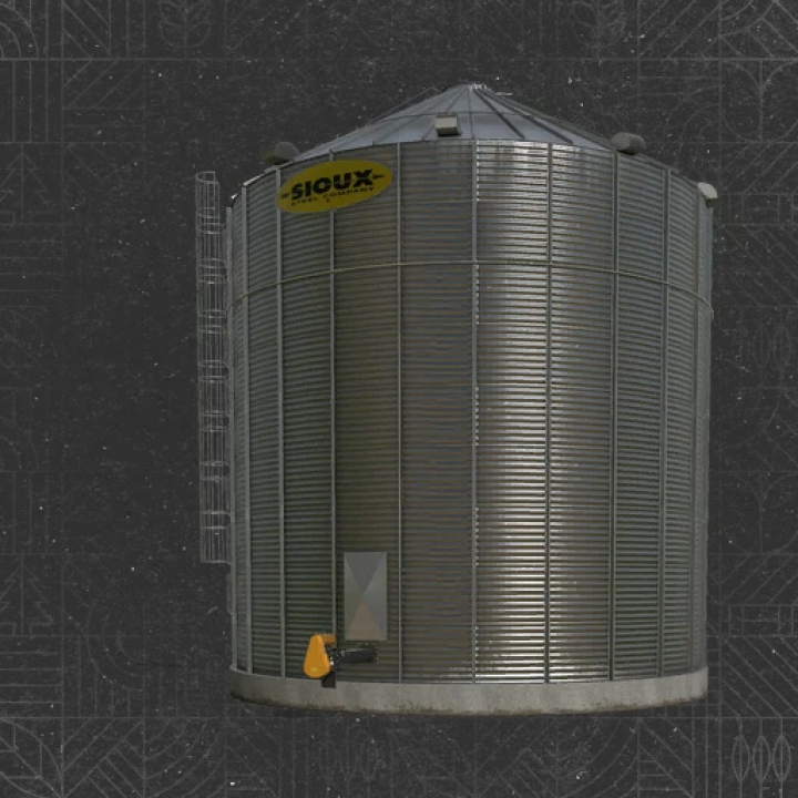 fs25-mods,  31k Sioux Grain Bin mod for FS25, a large cylindrical storage facility for Farming Simulator 25.