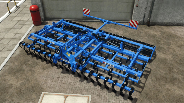 fs25-mods,  FS25 mod Agro-Lift KUSH v1.0.0.0 in blue, a large agricultural tool for Farming Simulator 25, displayed on concrete.