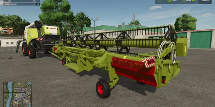 fs25-mods,  FS25 mod Draper Stream 900 v1.0.0.2 attached to a combine harvester in Farming Simulator 25.