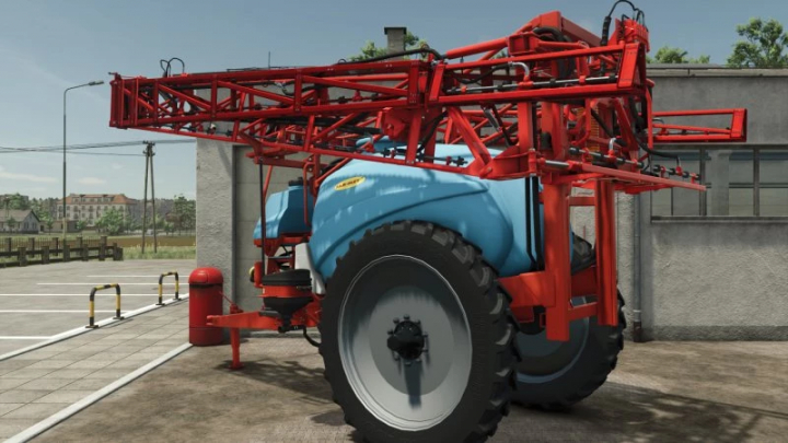 fs25-mods, FS25 Jarmet Advanced 3000 mod showcasing a blue and red agricultural sprayer in Farming Simulator 25.