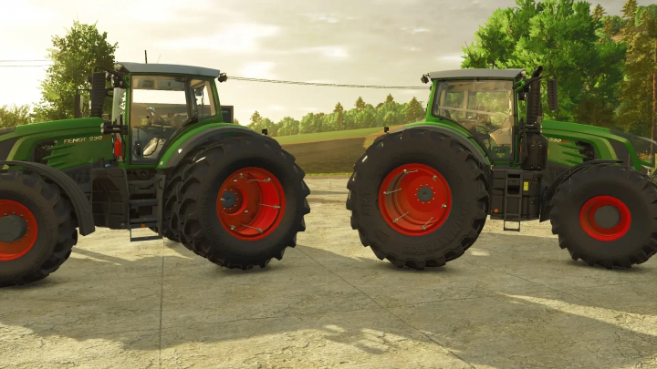 fs25-mods,  Fendt 93x Vario S4 tractors in FS25, featuring large tires and green design.