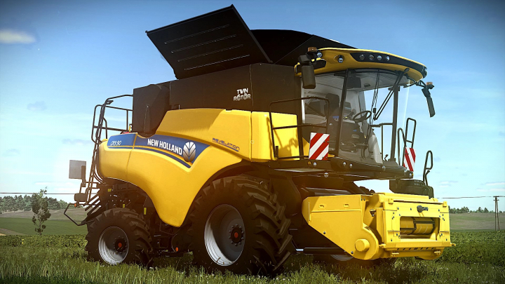 fs25-mods,  FS25 mod: New Holland CR 9.90 combine harvester in a field, version 1.0.0.0.